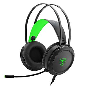 Headset Gamer T-dagger Preto e Verde Led VerdeUral T-RGH202