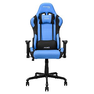 Cadeira Gamer MX6 Giratória Encosto Reclinável Preto/Azul