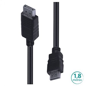 Cabo DisplayPort para HDMI 1.4V 1.8 Metros Vinik - HDP18