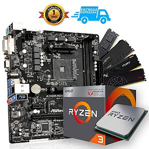 Kit Upgrade Gamer Ryzen 3 3200G + Placa mãe A320m + 8GB DDR4