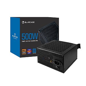 Fonte Gamer ATX 500W Bluecase c/ Cabo BiVolt - BLU500-EPFC