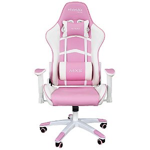 Cadeira Gamer MX5 Reclinável 180° Branco/Rosa - MGCH-MX5/PK