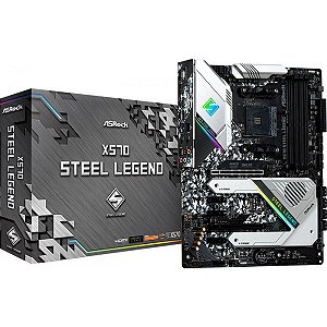 Placa Mãe Gamer ASRock X570 Steel Legend AMD AM4 X570 DDR4