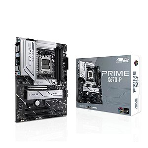 Placa mãe Asus Prime X670-P DDR5 M.2 AMD AM5 Para Ryzen 7000