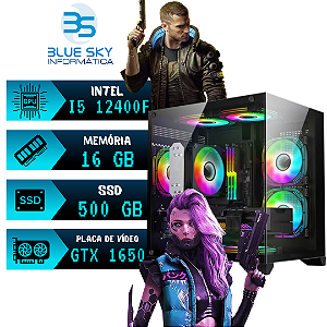 Computador Gamer Intel I5 10400F, 16GB DDR4, SSD 500GB Nvme, GTX 1650 4GB