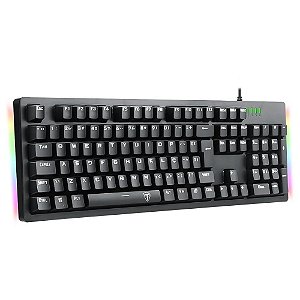 Teclado Mecânico Bermuda Led Single Color Branco Switch Azul T-Dagger T-TGK312-BL