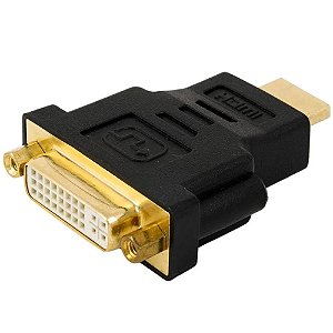 Adaptador Conversor Dvi-i Fêmea Para Hdmi Macho Dvi X Hdmi