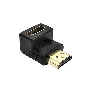 Adaptador 90º HDMI Macho Para HDMI Fêmea Audio TV em L