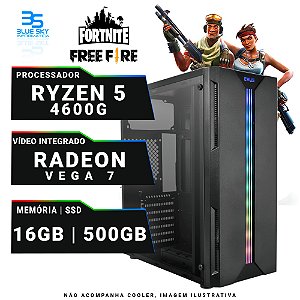 Computador Gamer AMD Ryzen 5 4600G, 16GB DDR4, SSD 500GB, 500W
