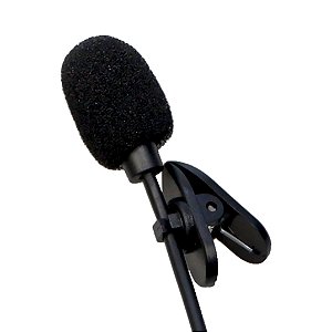 Microfone Lapela P2 1,50m com extensor 3m e adaptador P3