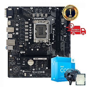 Kit Placa Mãe Biostar H610MH + Processador Intel I3 13100F