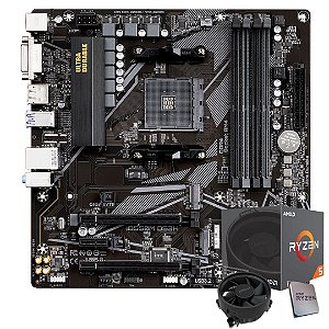 Kit Placa Mãe Gigabyte B550M DS3H + CPU Ryzen 5 5600G