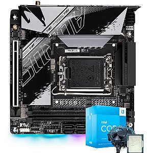 Kit Placa Mãe B760I Aorus PRO DDR4 + CPU Intel i3-13100F