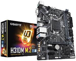 Placa mãe Gigabyte H310M M.2 2.0 LGA 1151 9ºG e 8ºG DDR4