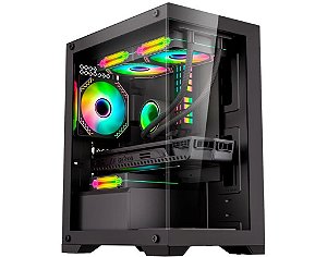 Gabinete Gamer K-mex Poseidon CG-12H5 Preto M-ATX Sem FAN