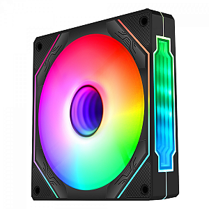 Cooler FAN Gamer Liketec Enigma Led RGB 120mm Reverse Preto