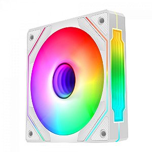 Cooler FAN Gamer Liketec Enigma Led RGB 120mm Reverse Branco