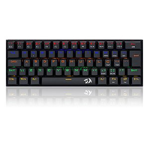 Teclado Mecânico Redragon Lakshmi Preto RGB Switch Marrom