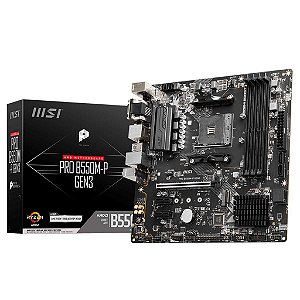 Placa Mãe MSI PRO B550MP GEN3 Chipset B550 AMD AM4 mATX DDR4