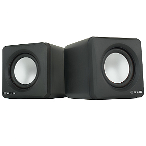 Caixa de Som Evus D-02A Cube 2.0 P2/USB Preto
