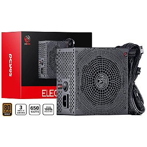 Fonte Pcyes Electro V2 650W 80 Plus Bronze PFC Ativo Preto