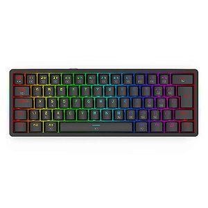 Teclado Mecânico Redragon Akali Preto RGB Switch Marrom