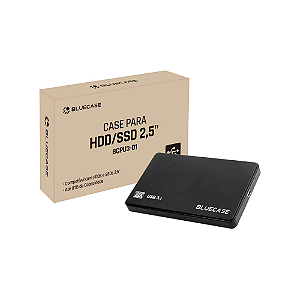 Case Bluecase para HD/SSD 2,5" Sata USB 3.0 preto - BCPU3-01