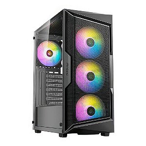 Gabinete Gamer Antec AX61 Elite Mid Tower 4 Fans RGB Preto
