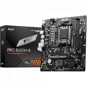 Placa Mãe MSI Pro B650M-B AMD AM5 M-ATX DDR5 B650 Gen 4