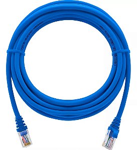 Cabo de Rede Azul Categoria 5E de 5 Metros + Conector - MD9