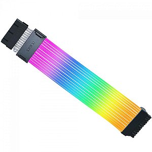Cabo Extensor Sleeved Lian Li Strimer Wireles 24 Pinos Preto
