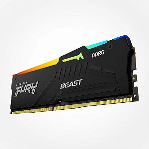Memória Kingston Fury Beast DDR5 16GB 5200MHZ RGB Preto