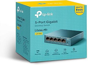 Switch de Mesa TP-Link 5 Portas 10/100/1000Mbps - LS105G