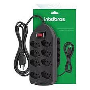 Filtro de Linha Intelbras com 8 tomadas EPE 1008+ Preto