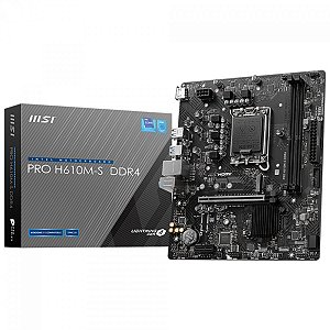 Placa Mãe MSI PRO H610M-S Chipset H610 Intel LGA 1700