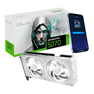 Placa de Vídeo GALAX RTX 5070 1-Click 12GB OC White HDMI DP