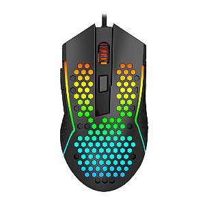 Mouse Gamer Redragon Reaping Plus 52000 DPI Preto RGB