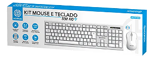 Kit Mouse E Teclado Sem Fio Hoopson Tpc-077ksb Branco