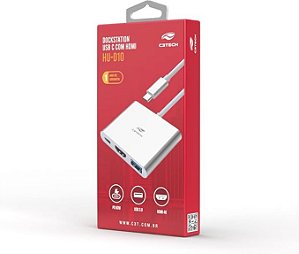 Hub USB-c 3.0 C3Tech HU-D10SI Com 3 Portas de saida USB 3.0