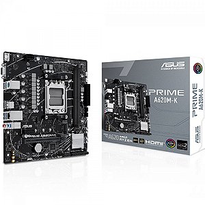 Placa Mãe Asus Prime A620M-K Chipset A620 AMD AM5 MATX DDR5