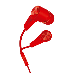 Fone De Ouvido Com Fio Para Celulares Vermelho Hayom FO2815
