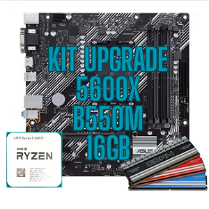 Kit Upgrade Placa mãe B550M CPU AMD 5600X Memória 16GB