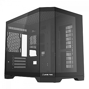Gabinete Gamer Liketec Ilusion Dark Aquário Mid Tower Preto
