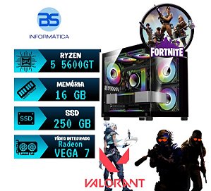 PC Gamer BS Info AMD Processador Ryzen 5 5600GT Memória 16GB DDR4 SSD 250GB 550W