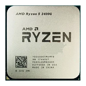 Processador AMD Ryzen 5 2400G Quad-Core 3.6GHz 6MB Cache OEM