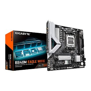 Placa Mae Gigabyte B840M Eagle WIFI6 DDR5 AM5 M-ATX AMD B840
