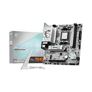 Placa Mãe MSI B840M GAMING WIFI6E AM5 2xDDR5 AMD B840 mATX