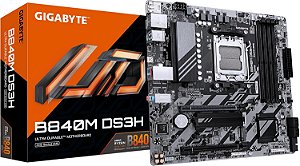Placa Mãe Gigabyte B840M DS3H AM5 4xDDR5 HDMI DP USB 3.2 M.2
