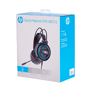 Headset Gamer HP Conexão Única Em Usb - Dhe-8001U Preto