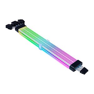 Cabo Extensor Sleeved Acegeek AC124 ARGB 12+4 Pinos Preto